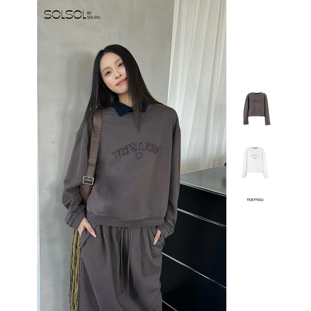 YOEYYOU 设计师25秋冬新品松弛感短款宽松卫衣SOLSOLSOL买手