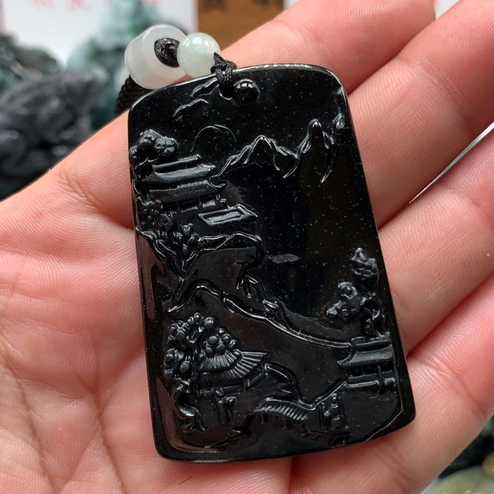 翡翠颈饰未镶嵌保真天然a货翡翠