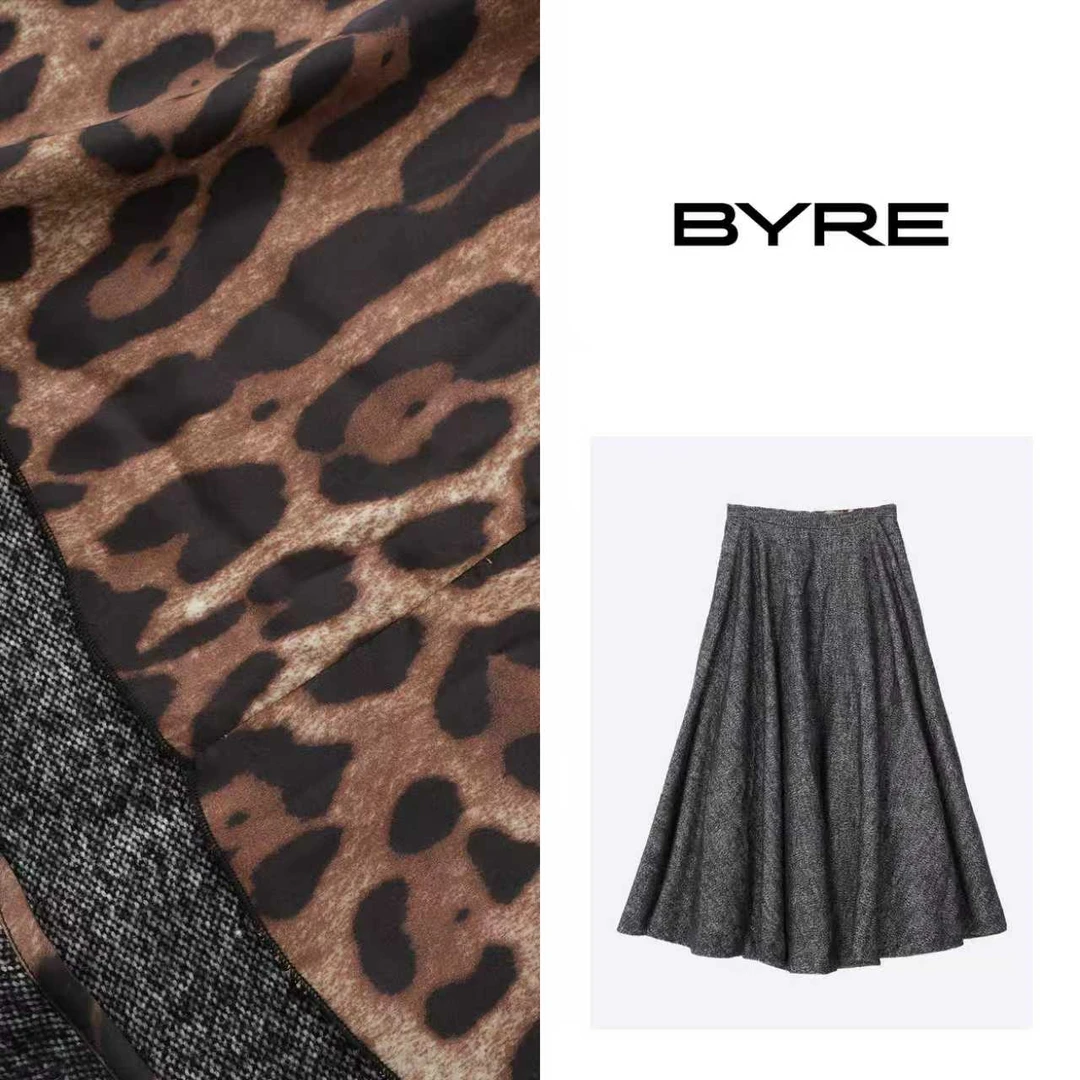 YS598 深花灰色西装半裙【干洗】