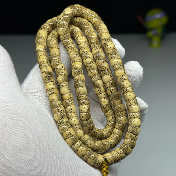 星月大肠 卡8 正月大留白全带月细星脖挂同枝青花瓷润料打底158粒