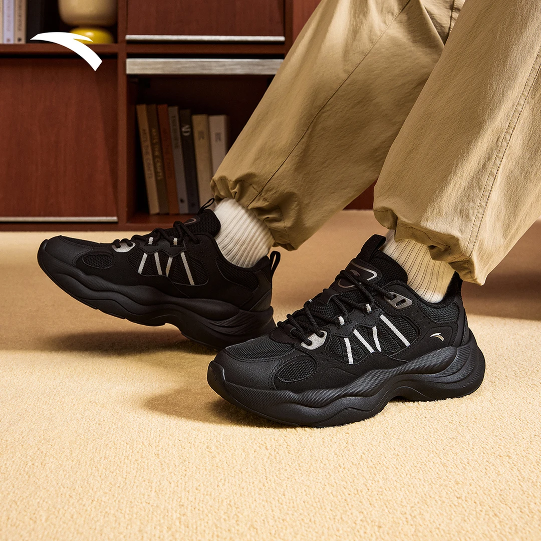 安踏PG老爹厚底休闲撞色低帮老爹鞋男女同款简约秋季新款运动鞋子