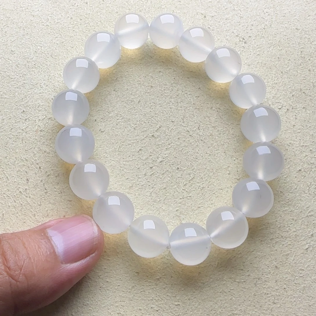 未镶嵌手链玛瑙/玉髓12mm荔枝冻圆珠