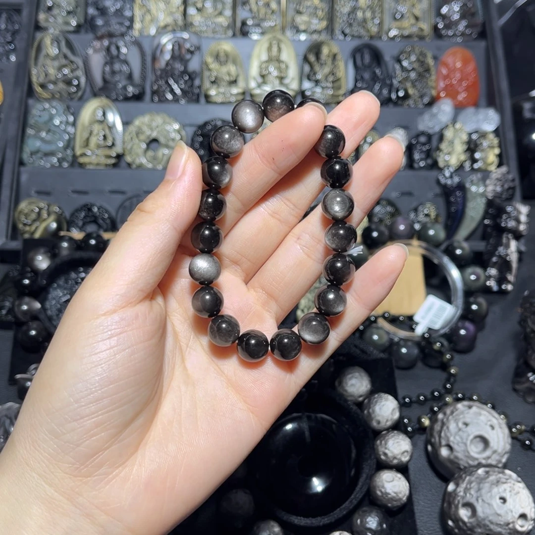 奇***意未镶嵌黑曜岩手链