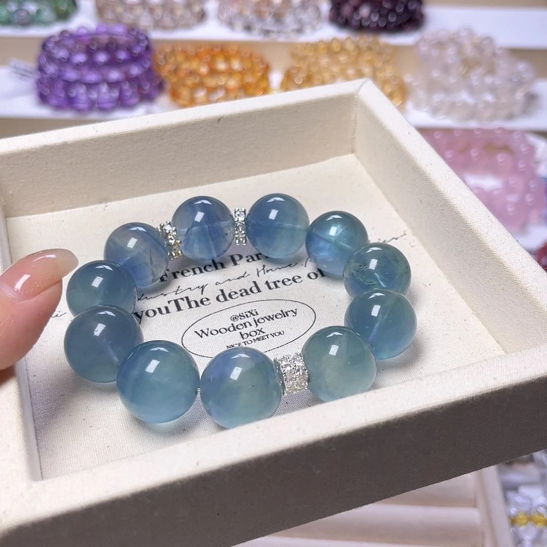 水晶手串未镶嵌海***女天然水晶19mm