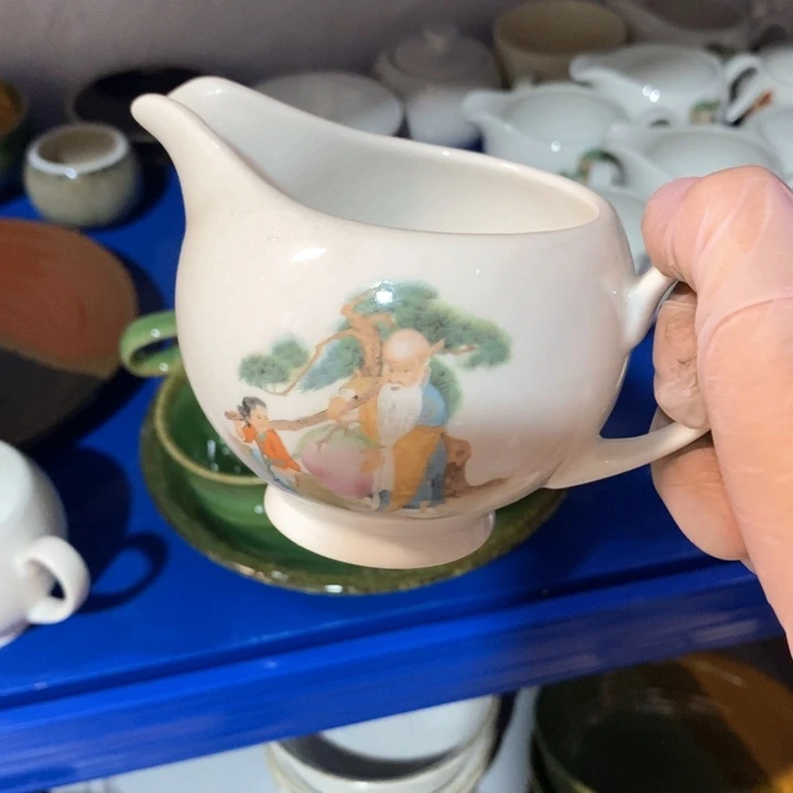 瓷片一厂寿星公道杯
