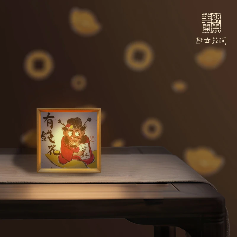 《钟馗》12*12cm小夜灯创意组合夜灯摆件手绘氛围感床头灯装饰摆台