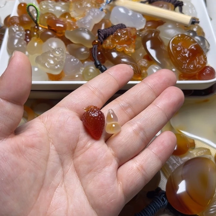 玛瑙/玉髓颈饰未镶嵌蓝*0019