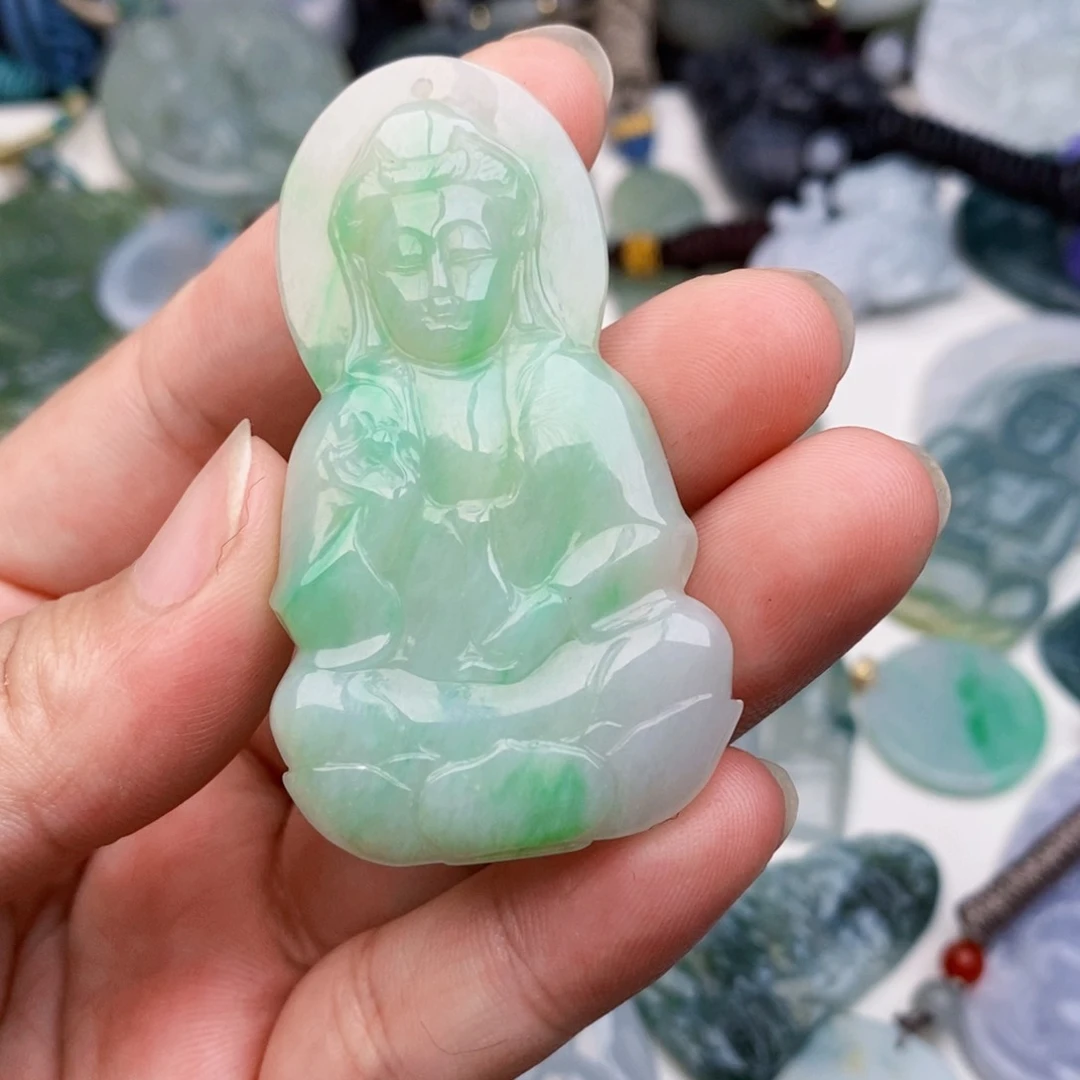 翡翠未镶嵌颈饰钰*观音