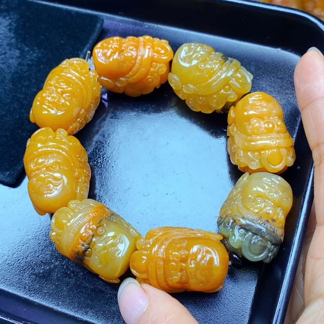 未镶嵌石英质玉（黄龙玉）吊坠(不含链)