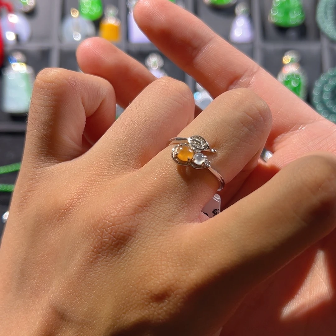 翡翠银S925镶嵌戒指