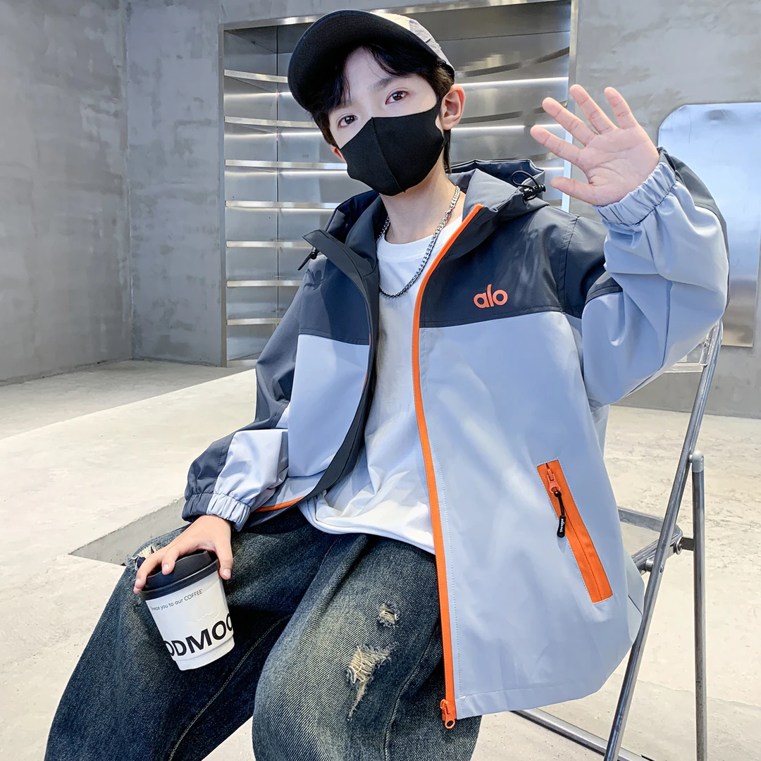 李宁联名娑奈官方旗舰店男童秋装外套2025新款大童风衣男孩冲锋衣