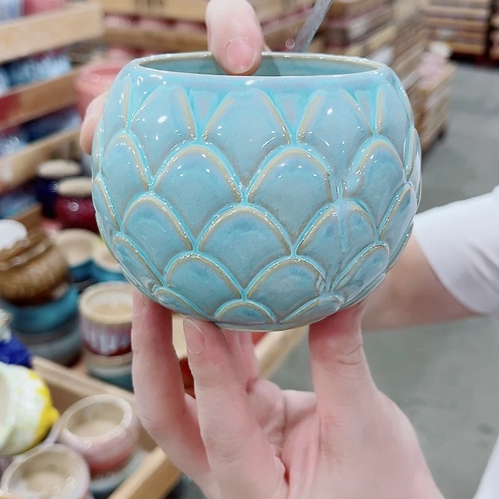 有孔，凑10元包邮陶瓷花盆发货！