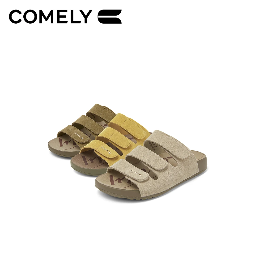 【康莉COMELY】KBH5A318勃肯鞋女真皮增高厚底软外穿复古平底凉拖鞋