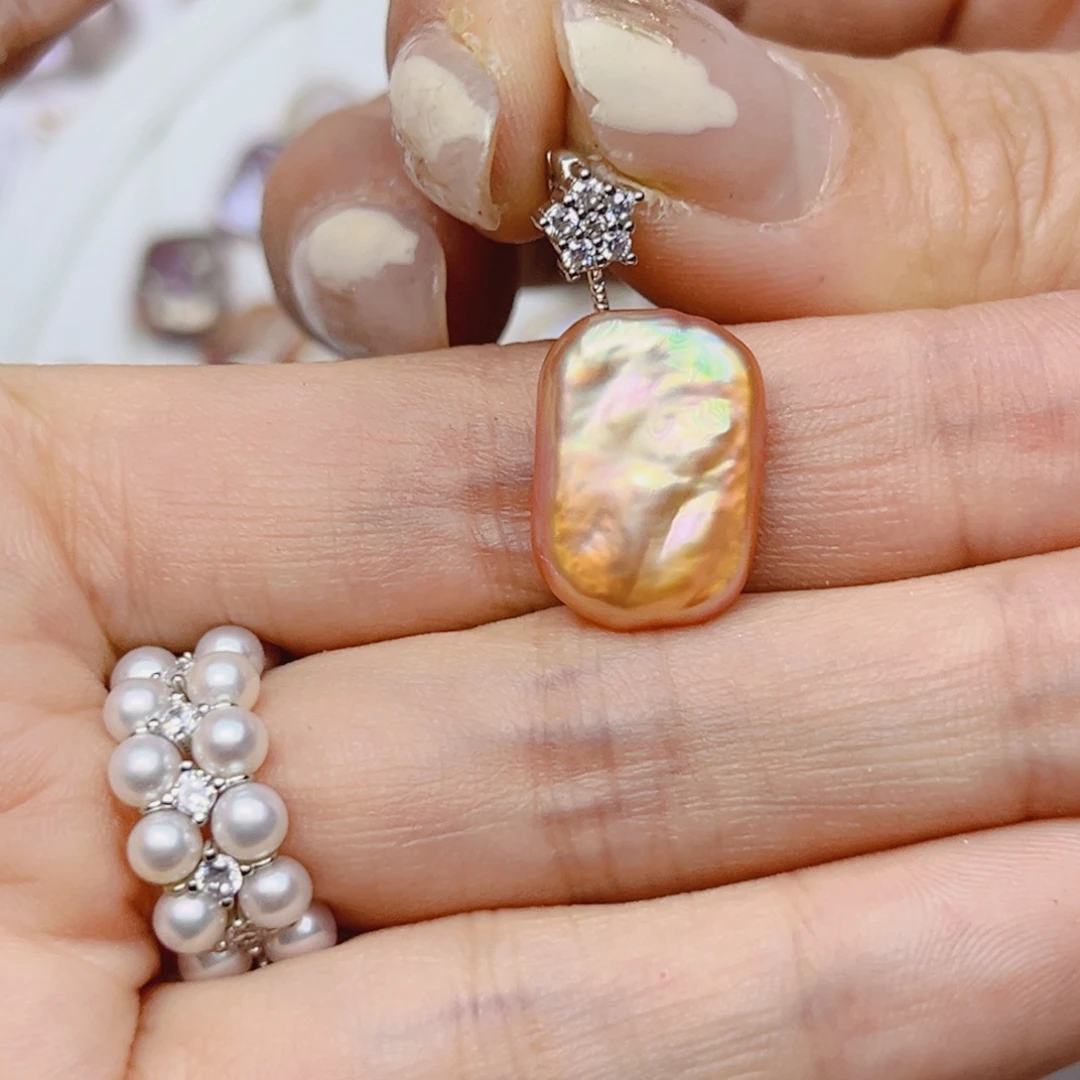 何***疗未镶嵌颈饰淡水珍珠