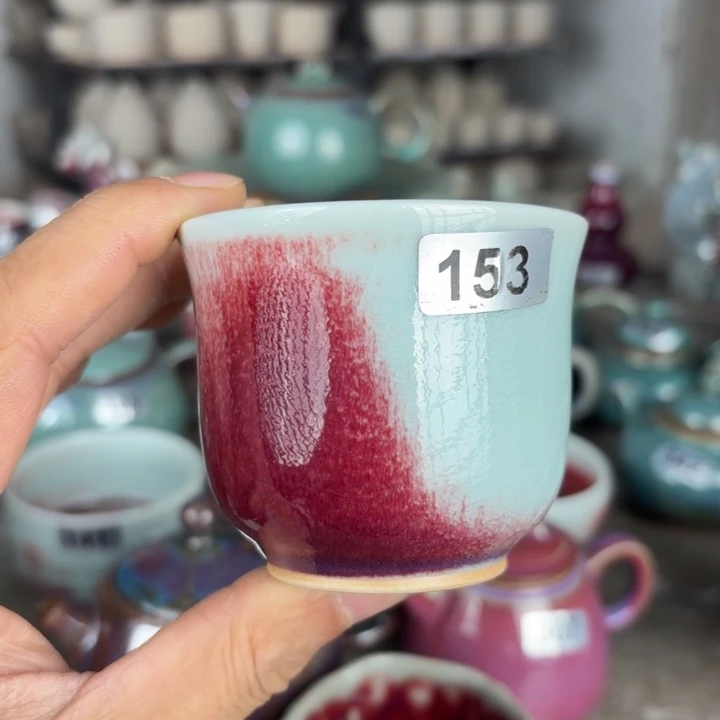153纯手工拉坯钧瓷主人杯