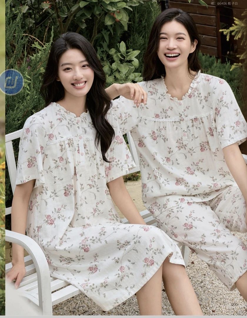 女士短袖套装家居服64887