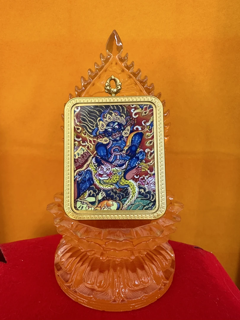 大黑天手工彩色唐卡