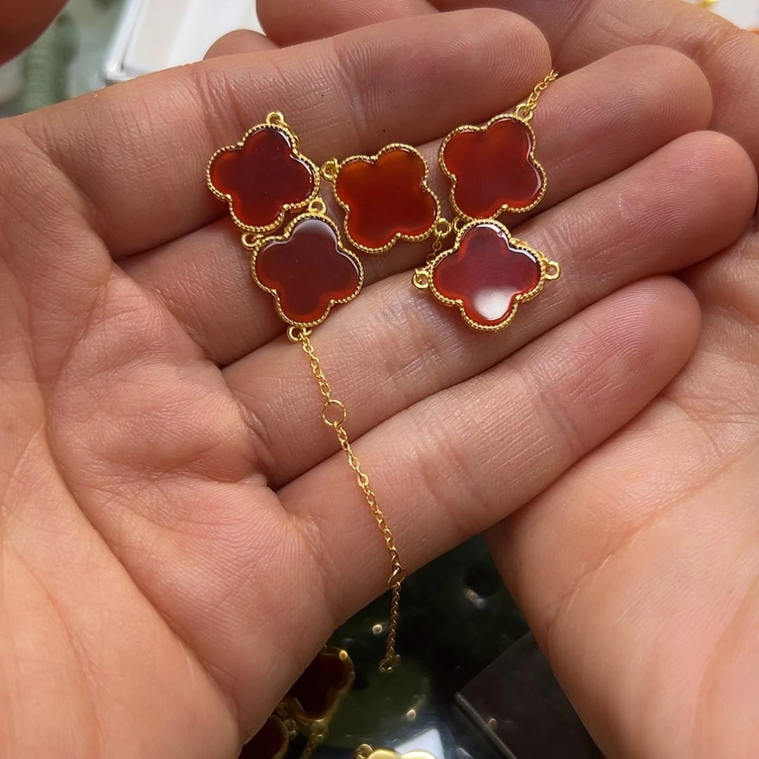 玛瑙/玉髓手链银S925镶嵌大*冰