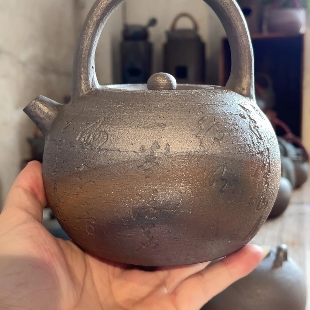 明*柴烧一体提梁壶800cc容量