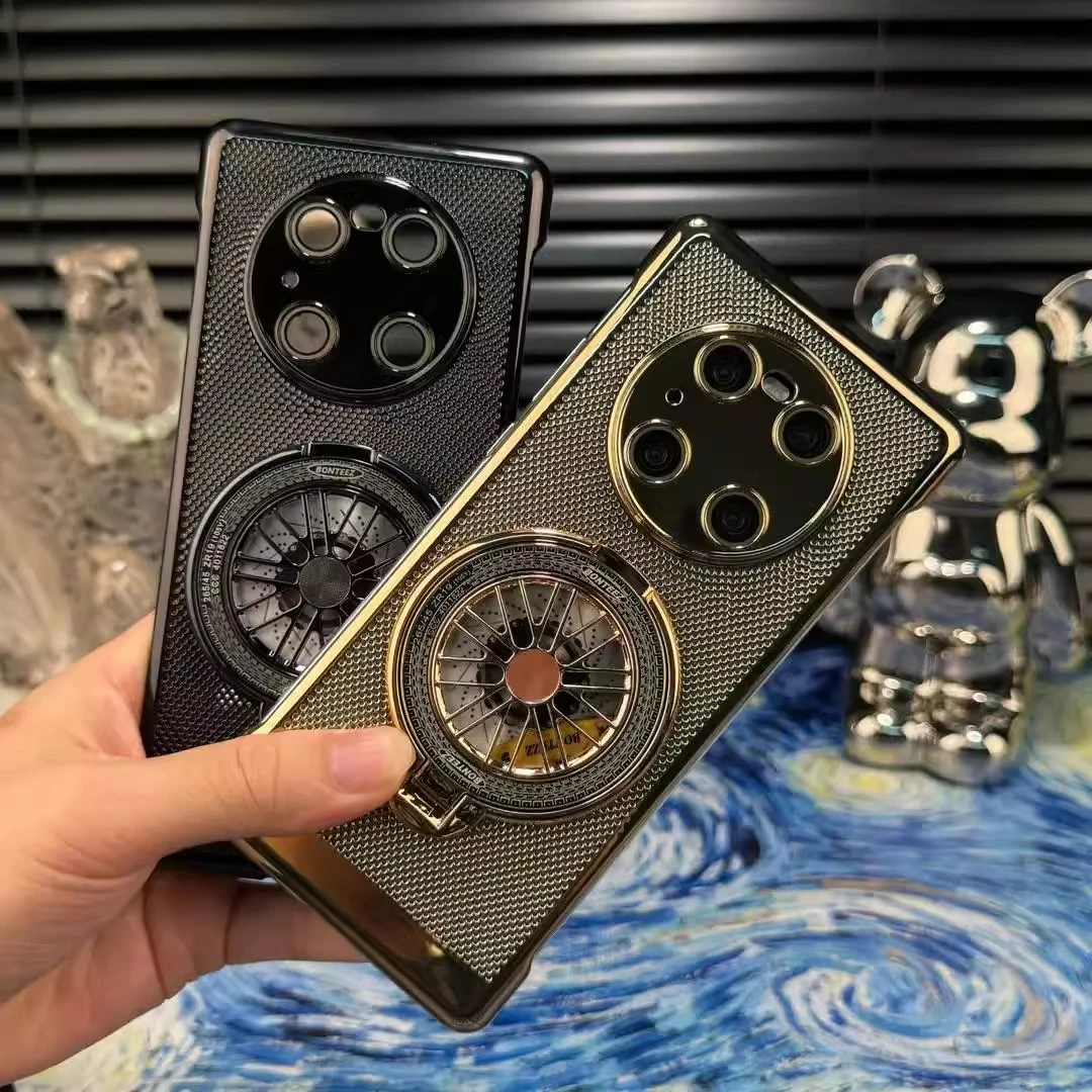 适用【华为mate40】【解压支架+高清镜头膜】电镀散热防摔壳