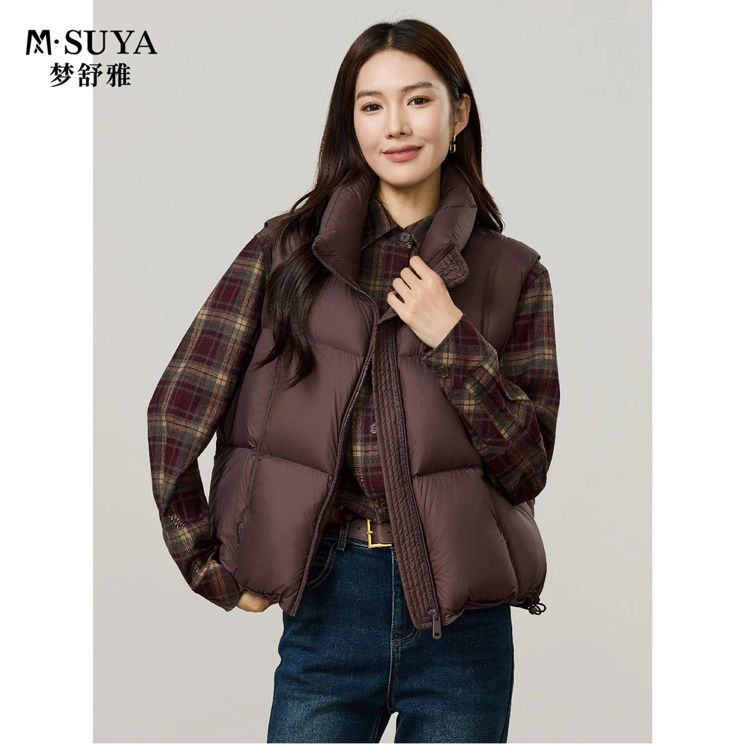 M·SUYA/梦舒雅轻盈保暖羽绒马夹女2025短款休闲显瘦百搭时尚显瘦