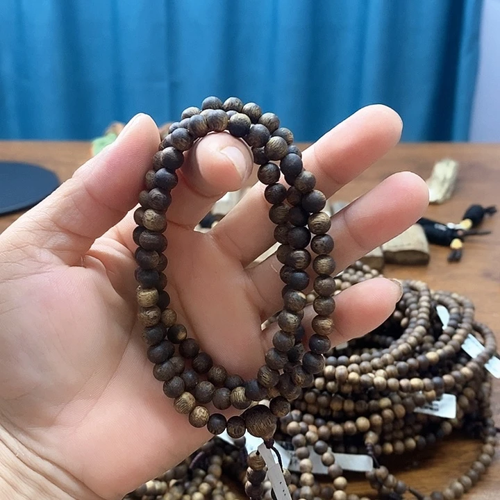 沉香碎屑沉香棋楠白露圆珠长串0.6/11克多样性发一