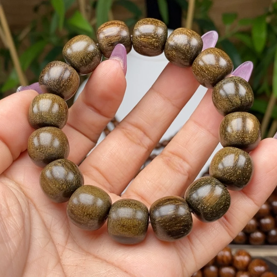 贡木手串/手链醉**尘贡木1314帝王绿雪花龙