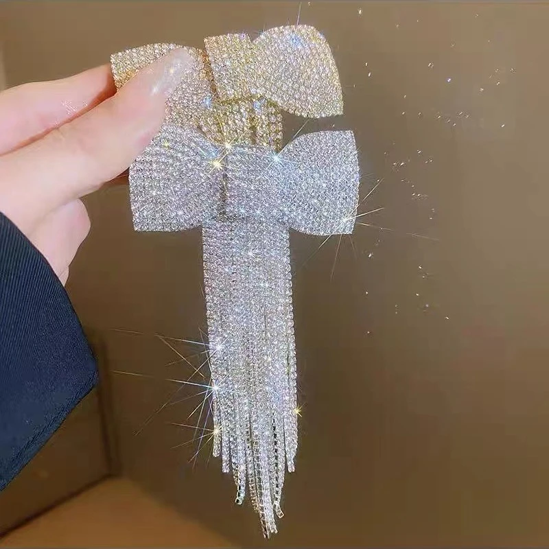 2025夸张千金风高级感森系发夹顶夹发饰满钻百搭法式头饰女饰品