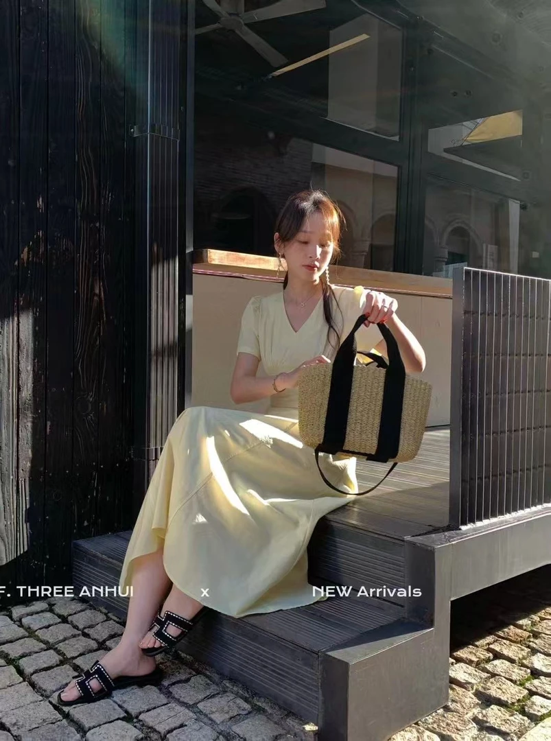 温柔瑶-三姐妹#法式度假氛围感连衣裙#99052【福福】