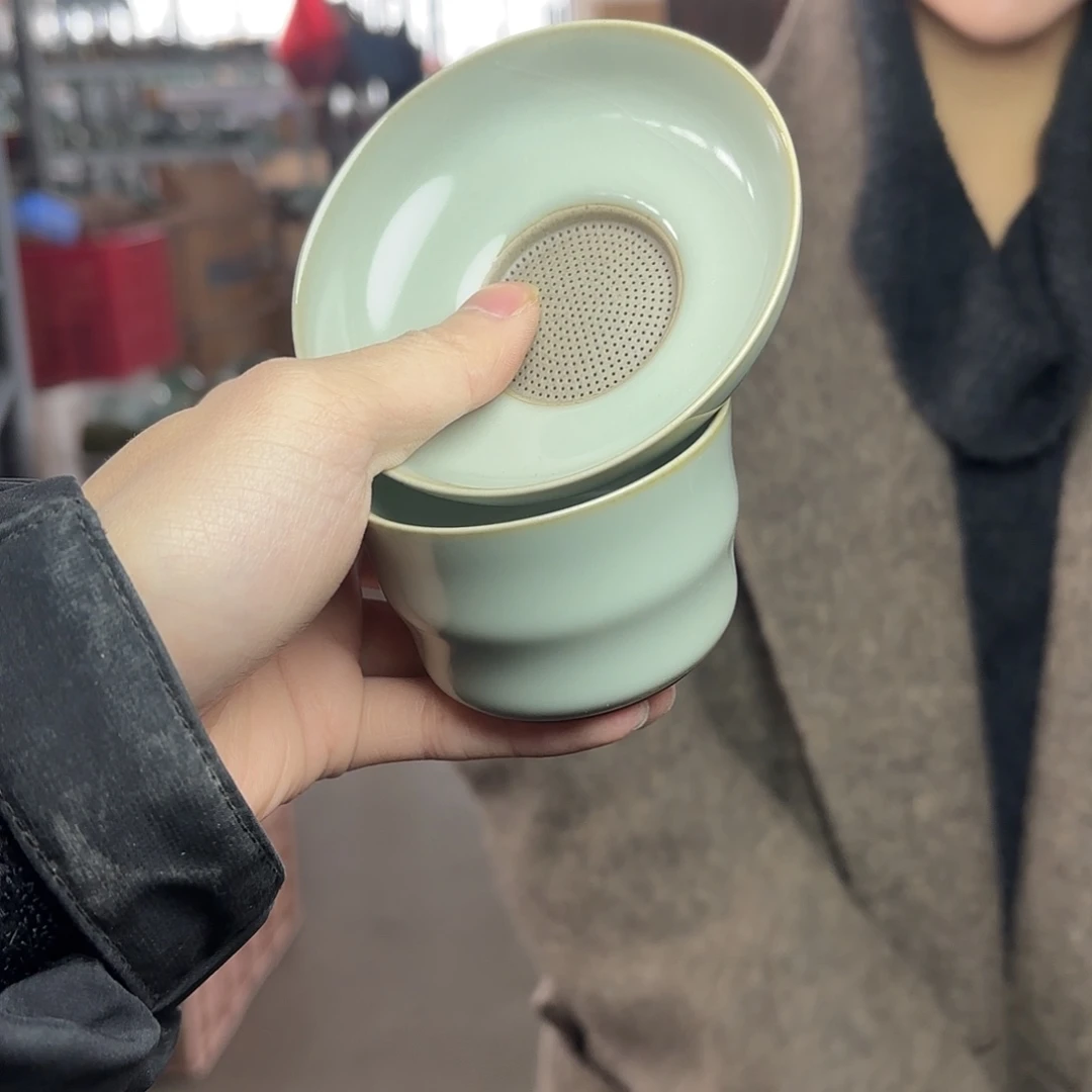 龙泉云间青瓷小米茶器