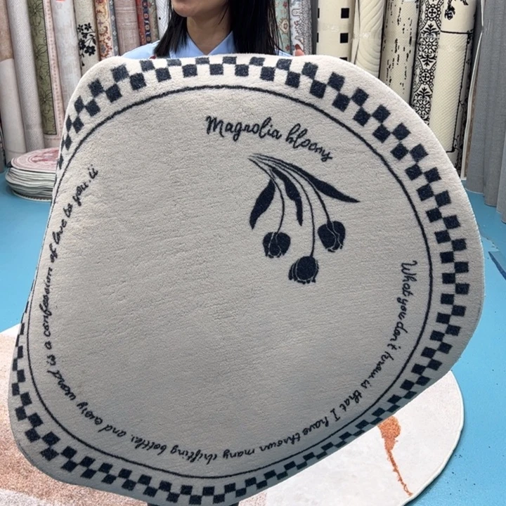 混纺加厚棉布底仿羊绒直径一米二圆全新特价福利