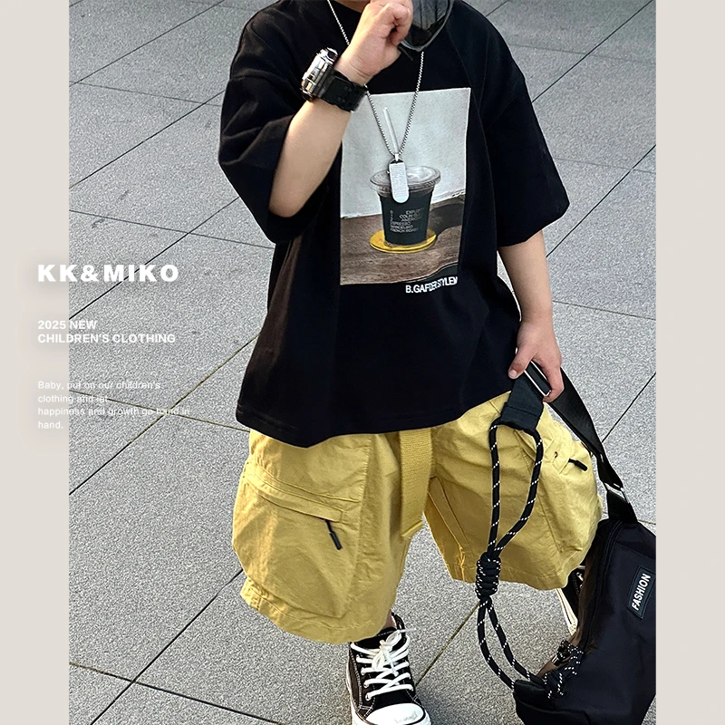 KK&MIKO儿童男童美式印花休闲百搭短袖T恤KK113