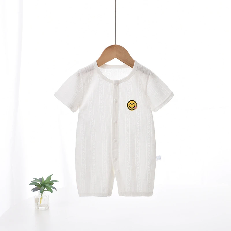 婴儿连体衣薄款a类衣服夏季短袖宝宝衣夏装空调服A新生儿哈衣爬服