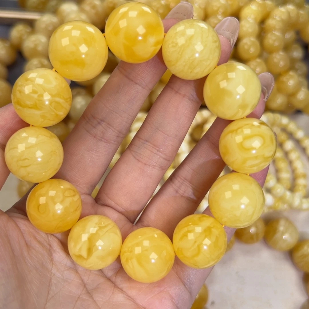 手链琥珀未镶嵌48.7妖花