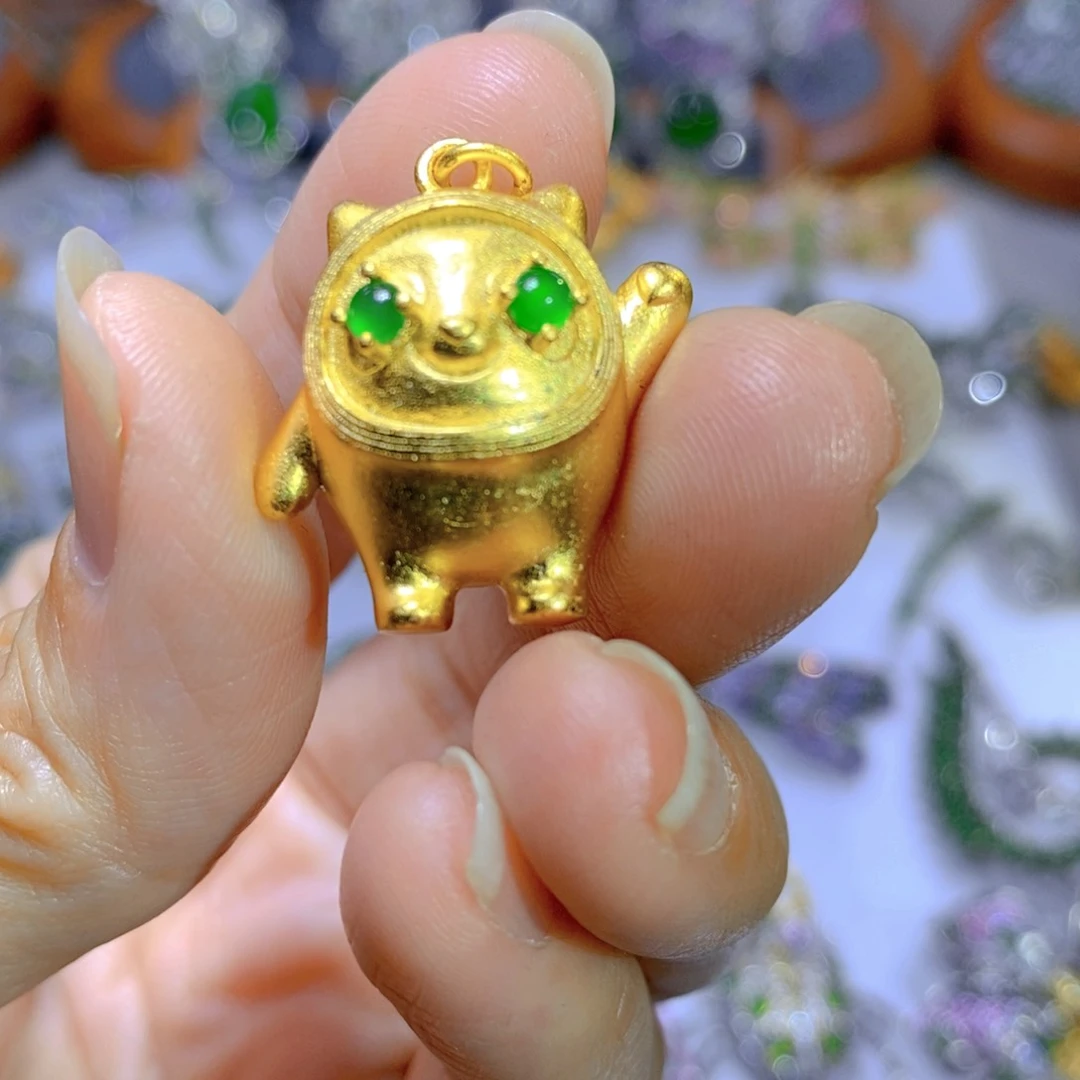 翡翠颈饰银S925镶嵌天然翡翠