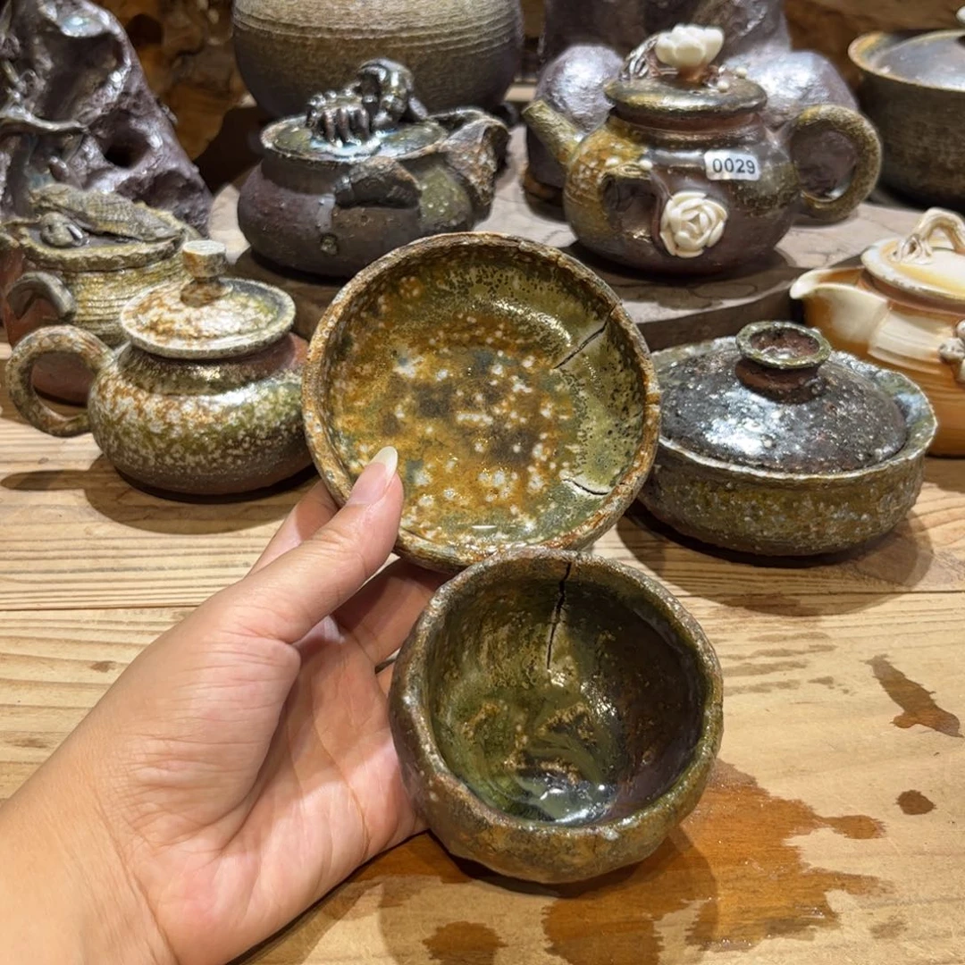 柴烧手工渗水摆件