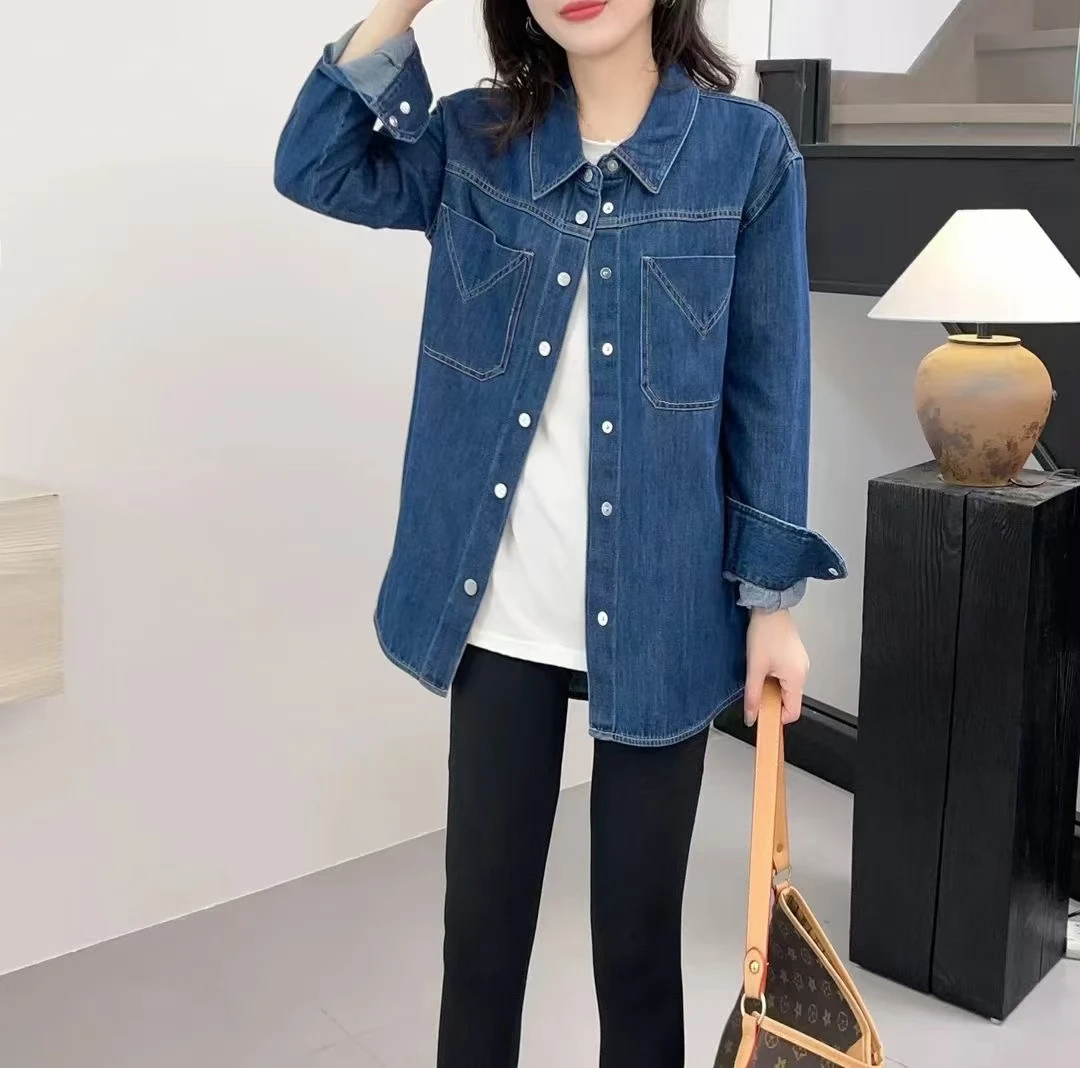 【东哥已谈】新款宽松牛仔衬衫复古百搭显瘦8173
