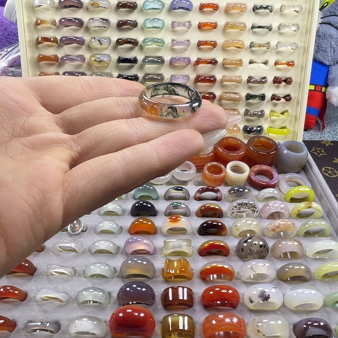 飞***蟆玛瑙/玉髓未镶嵌戒指A34不退换19.9港23