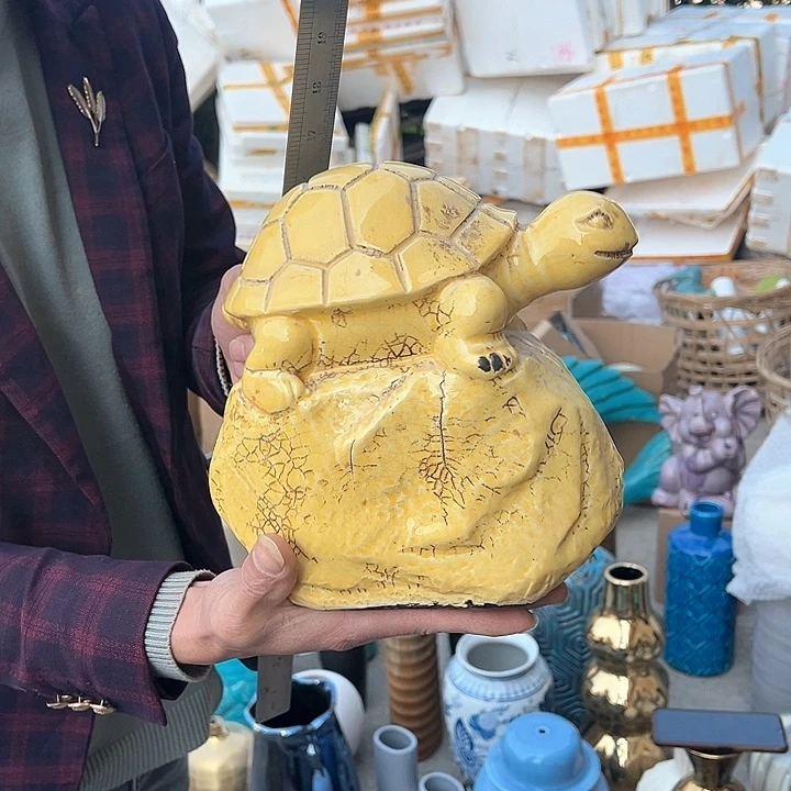 瓶高度20厘米宽度23厘米微瑕捡漏干裂