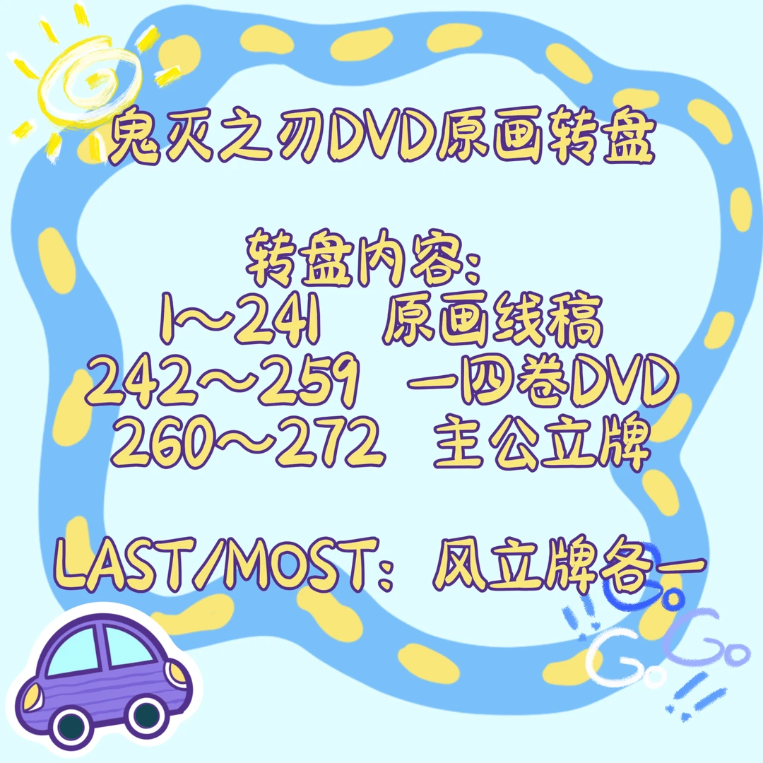 【鬼灭之刃】日谷正版 柱稽古 第一、四篇 DVD原画线稿 盲盒代抽