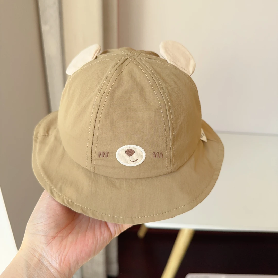 宝宝帽子速干遮阳渔夫帽6-12个月男童婴儿遮阳超萌盆帽可爱韩版潮