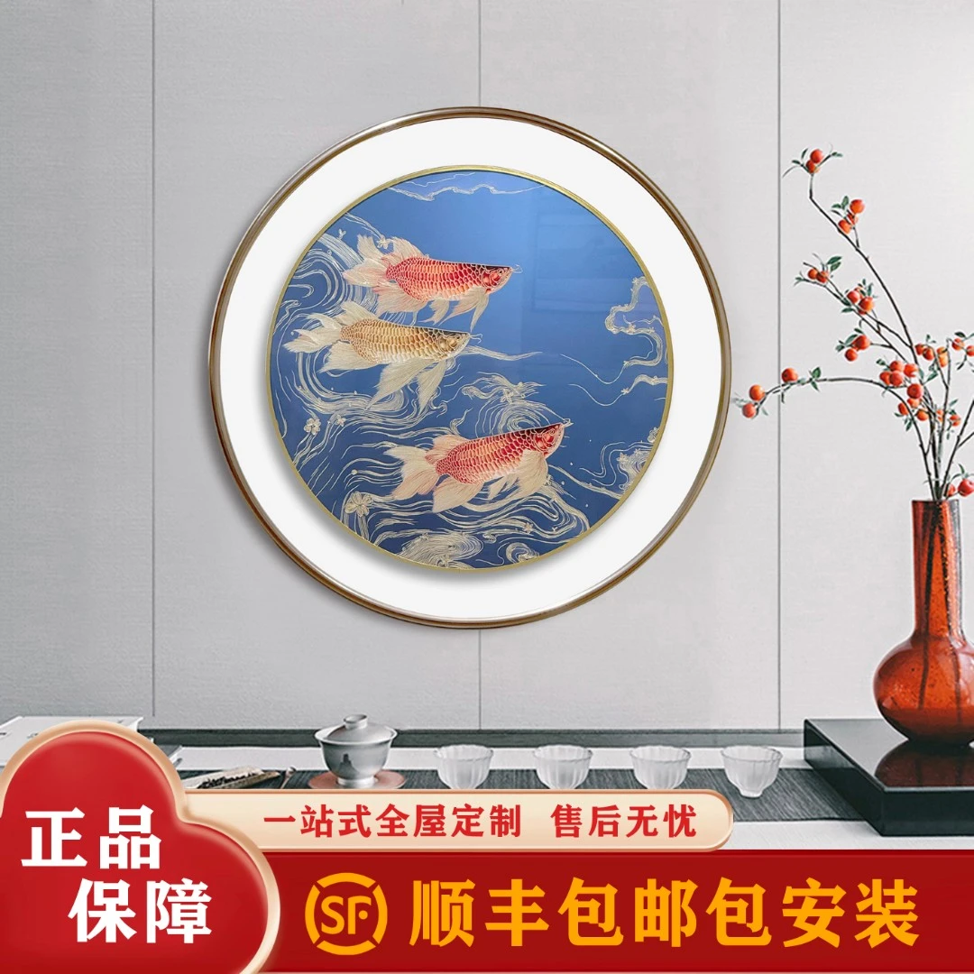 手工雕刻圆形铜版画二