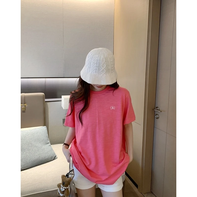 【月月严选】t恤夏季圆领夏季2025新款宽松显瘦洋气百搭小众上衣ins