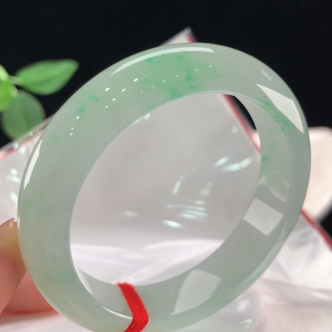 翡翠未镶嵌手镯49圈口0360