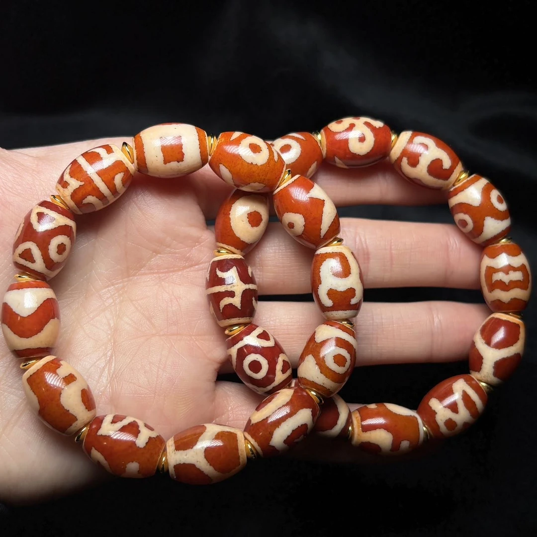 【曹美丽精选】 H93075-玛瑙diy手串（红肉多宝）多样性发其一11*14mm