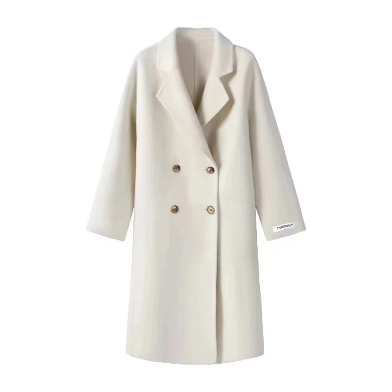 秋冬新款经典气质时尚长毛四粒扣款式百搭经典款式毛呢大衣D-501