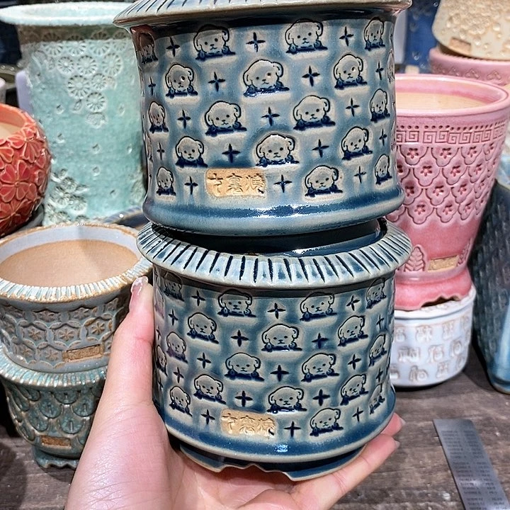 七里烧花盆2-7-126口径8?****