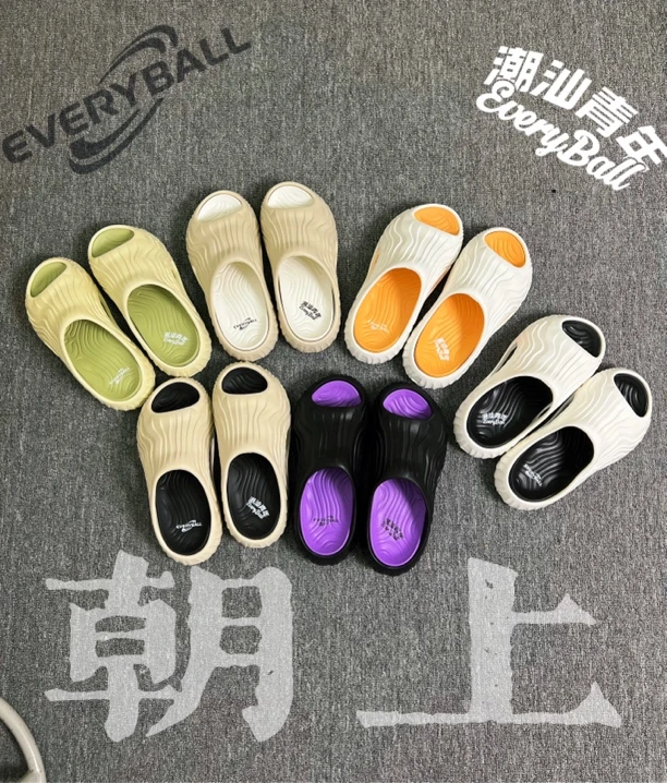 【朝上】EVERYBALL联名运动拖鞋户外（抽拉式）青年厚底潮流软底夏季