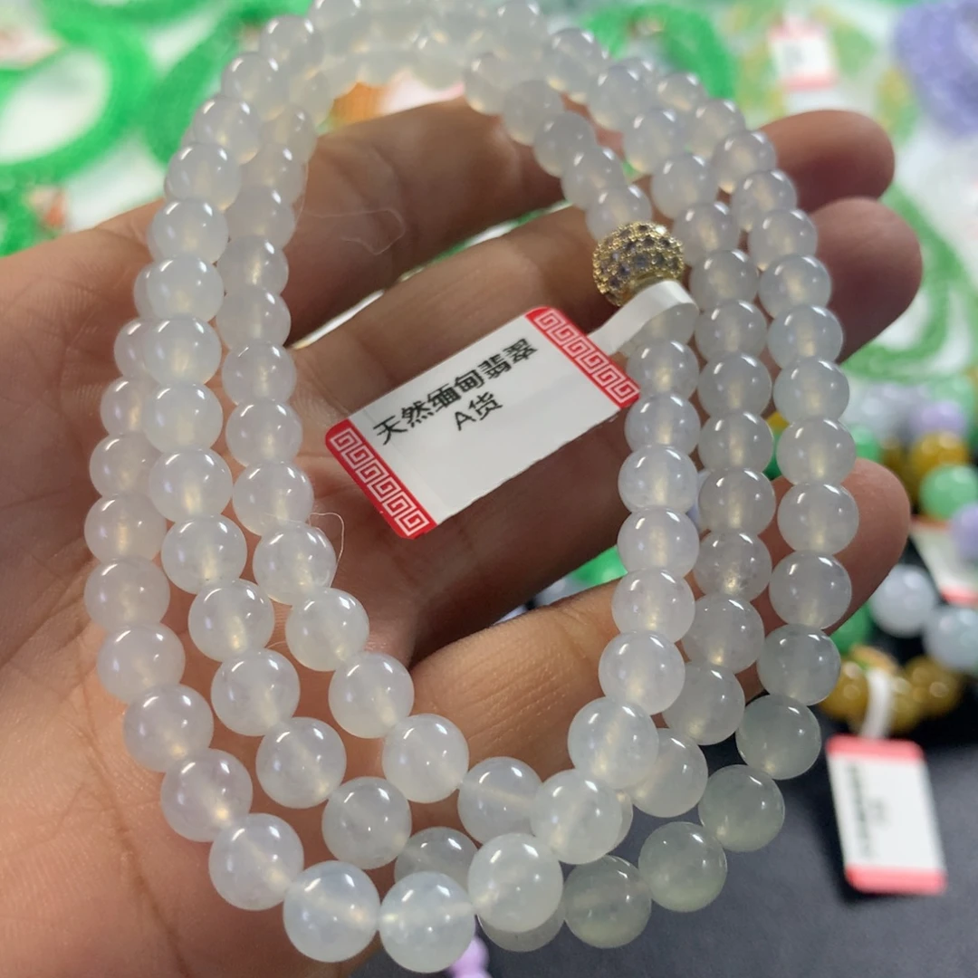 翡翠未镶嵌颈饰项链