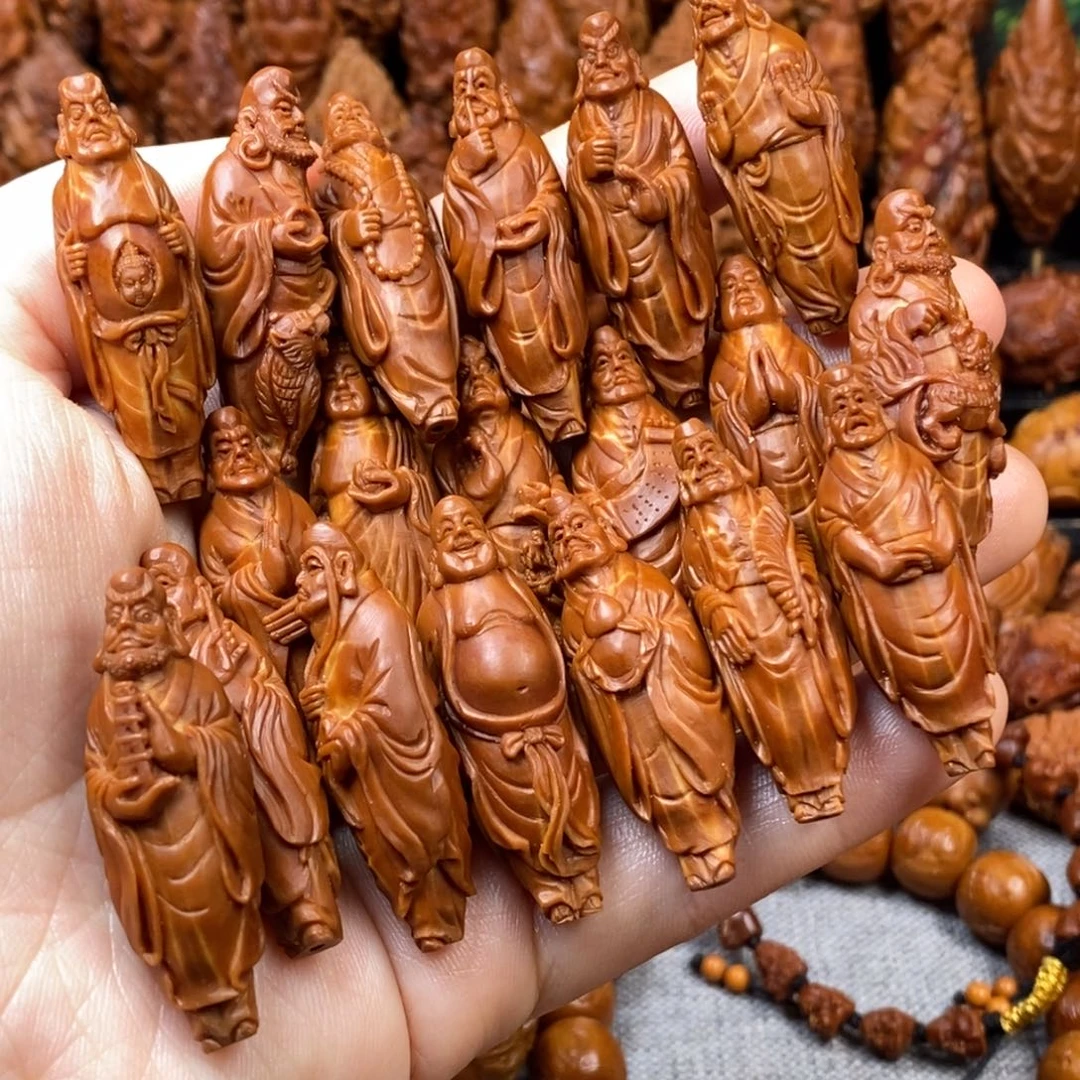 橄榄核手串/手链1.3-1.4毕业级 立雕 整身十八罗汉脖挂